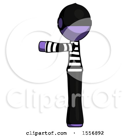 Purple Thief Man Pointing Left by Leo Blanchette