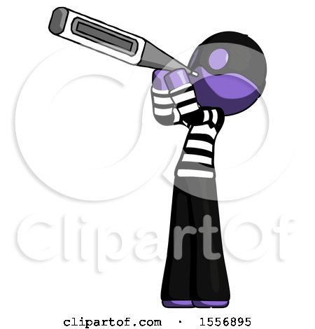 Purple Thief Man Thermometer in Mouth by Leo Blanchette