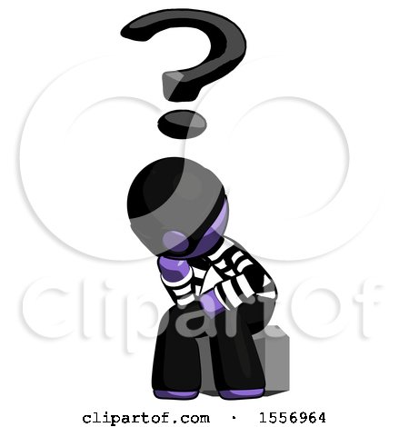 Purple Thief Man Thinker Question Mark Concept by Leo Blanchette