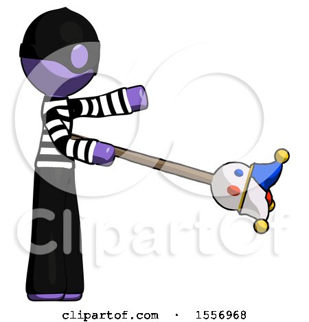 Purple Thief Man Holding Jesterstaff - I Dub Thee Foolish Concept by Leo Blanchette