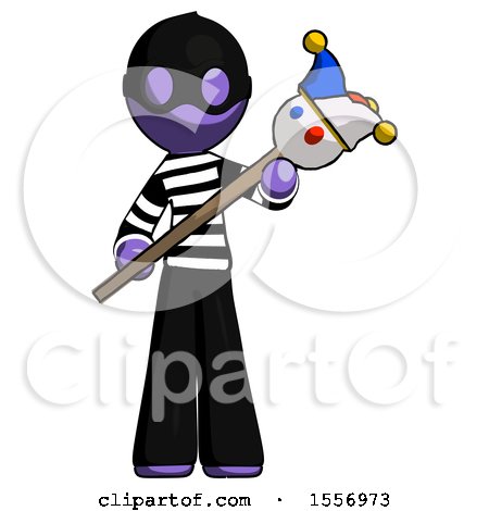 Purple Thief Man Holding Jester Diagonally by Leo Blanchette