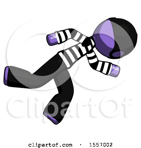 Purple Thief Man Running While Falling down by Leo Blanchette