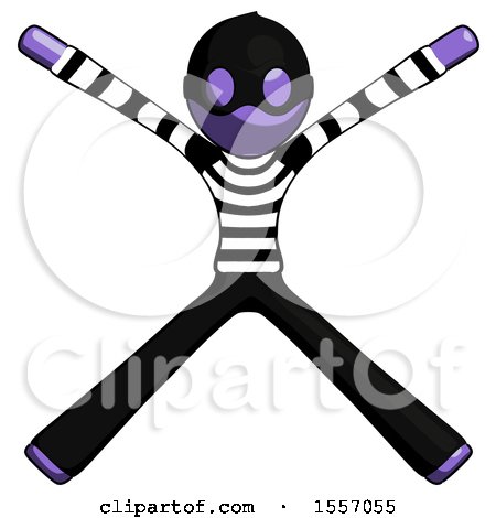 Purple Thief Man with Arms and Legs Stretched out by Leo Blanchette