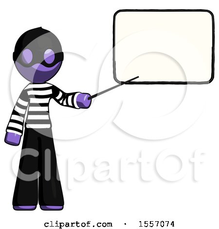 Purple Thief Man Giving Presentation in Front of Dry-erase Board by Leo Blanchette