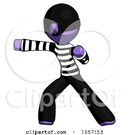 Purple Thief Man Martial Arts Punch Left by Leo Blanchette