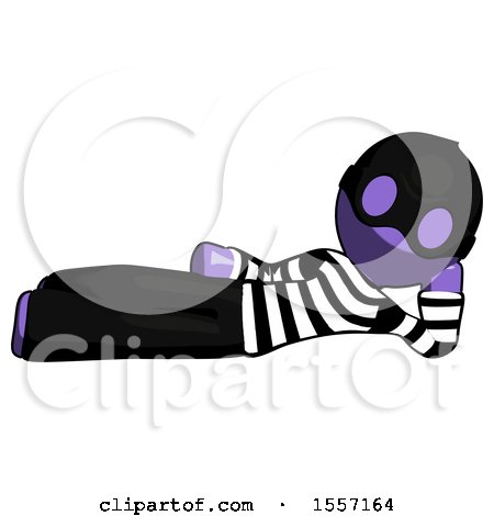 Purple Thief Man Reclined on Side by Leo Blanchette