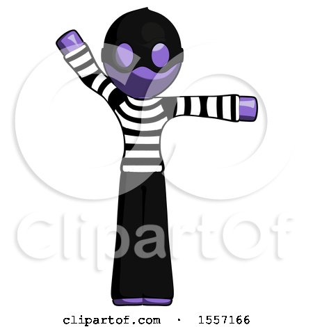 Purple Thief Man Directing Traffic Right by Leo Blanchette
