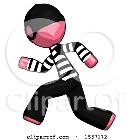 Pink Thief Man Running Fast Left by Leo Blanchette