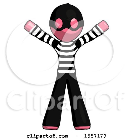 Pink Thief Man Surprise Pose, Arms and Legs out by Leo Blanchette