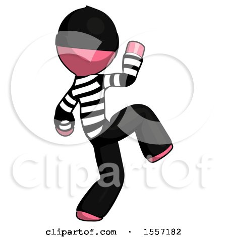 Pink Thief Man Kick Pose Start by Leo Blanchette