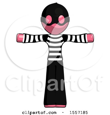 Pink Thief Man T-Pose Arms up Standing by Leo Blanchette