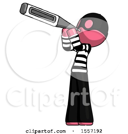 Pink Thief Man Thermometer in Mouth by Leo Blanchette