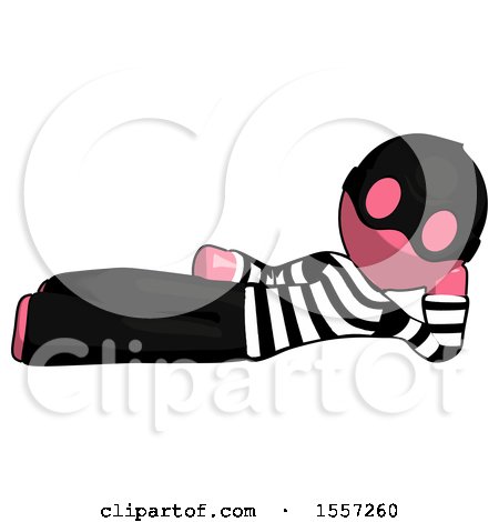 Pink Thief Man Reclined on Side by Leo Blanchette