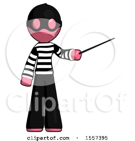 Pink Thief Man Teacher or Conductor with Stick or Baton Directing by Leo Blanchette