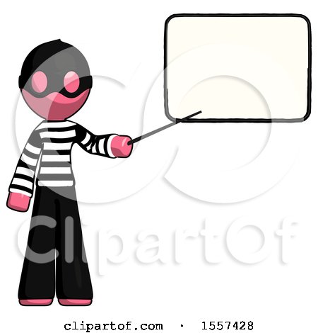 Pink Thief Man Giving Presentation in Front of Dry-erase Board by Leo Blanchette