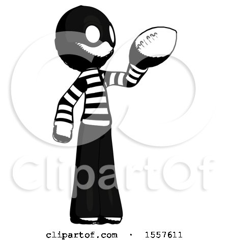 Ink Thief Man Holding Football up by Leo Blanchette