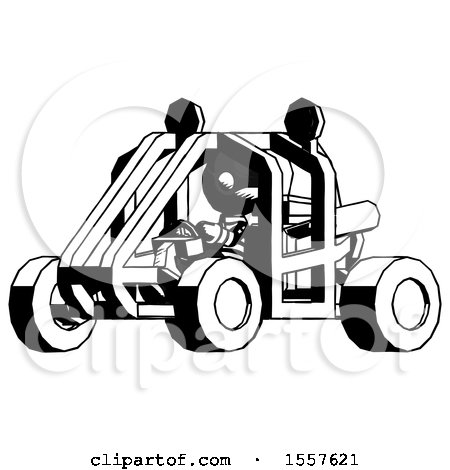 Ink Thief Man Riding Sports Buggy Side Angle View by Leo Blanchette