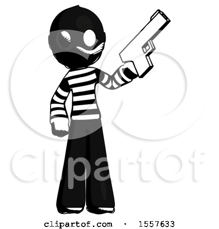 Ink Thief Man Holding Handgun by Leo Blanchette