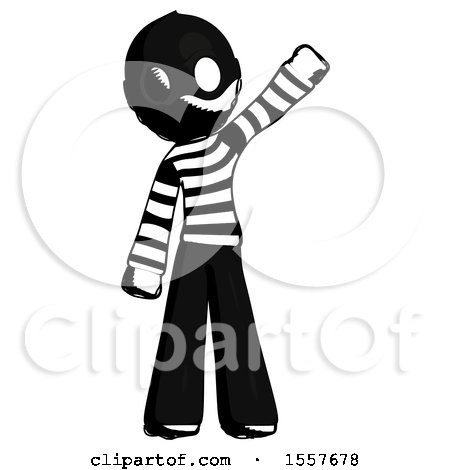 Ink Thief Man Waving Emphatically with Left Arm by Leo Blanchette