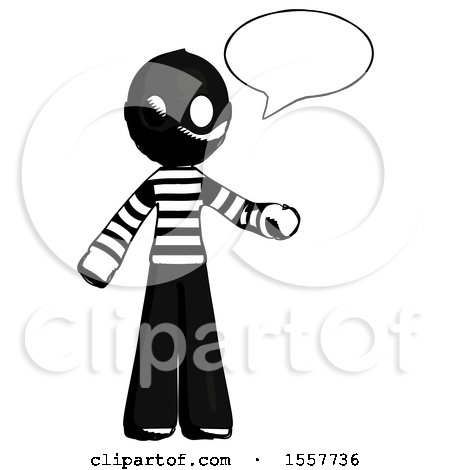 Ink Thief Man with Word Bubble Talking Chat Icon by Leo Blanchette