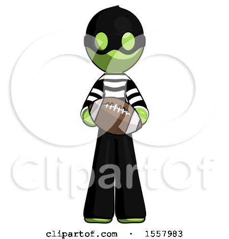 Green Thief Man Giving Football to You by Leo Blanchette