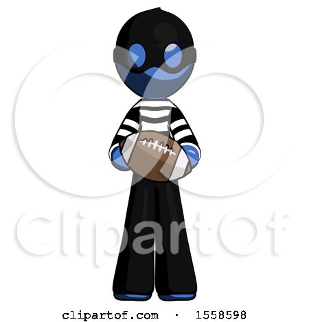 Blue Thief Man Giving Football to You by Leo Blanchette