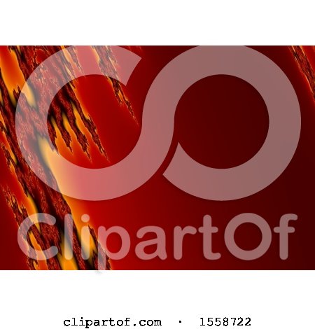 Clipart of a Red Fractal Background - Royalty Free Illustration by dero