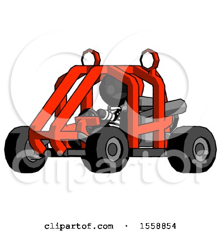 Black Thief Man Riding Sports Buggy Side Angle View by Leo Blanchette