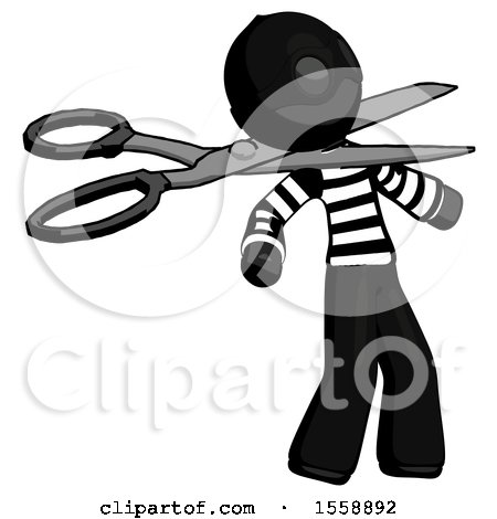 Black Thief Man Scissor Beheading Office Worker Execution by Leo Blanchette