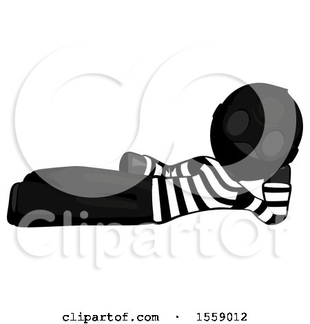 Black Thief Man Reclined on Side by Leo Blanchette
