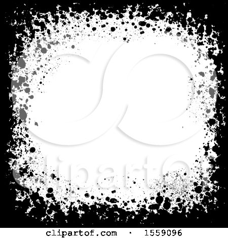 Clipart of a Grayscale Grunge Border - Royalty Free Vector Illustration by KJ Pargeter
