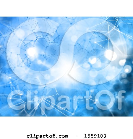 Clipart of a Blue Network Background - Royalty Free Illustration by KJ Pargeter