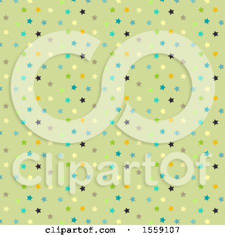 Clipart of a Star Pattern Background - Royalty Free Vector Illustration by KJ Pargeter