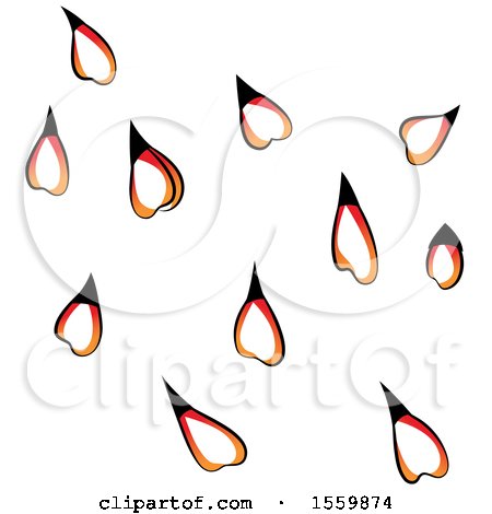 Clipart of Flower Petals - Royalty Free Vector Illustration by Cherie Reve