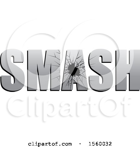 Clipart of Broken Glass Spelling SMASH - Royalty Free Vector Illustration by Lal Perera