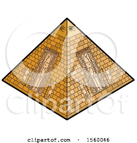Clipart of an Ancient Egyptian Pyramid - Royalty Free Vector Illustration by Lal Perera
