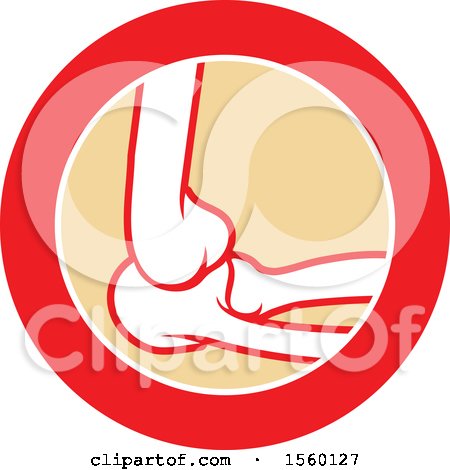 Clipart of a Human Elbow Joint Design - Royalty Free Vector Illustration by Vector Tradition SM