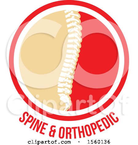Clipart of a Human Spine Design with Text - Royalty Free Vector Illustration by Vector Tradition SM