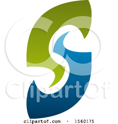 Clipart of an Abstract Letter S Logo Design - Royalty Free Vector Illustration by Vector Tradition SM