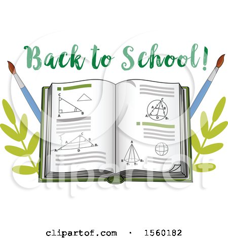 Clipart of a Back to School Design with a Book - Royalty Free Vector Illustration by Vector Tradition SM