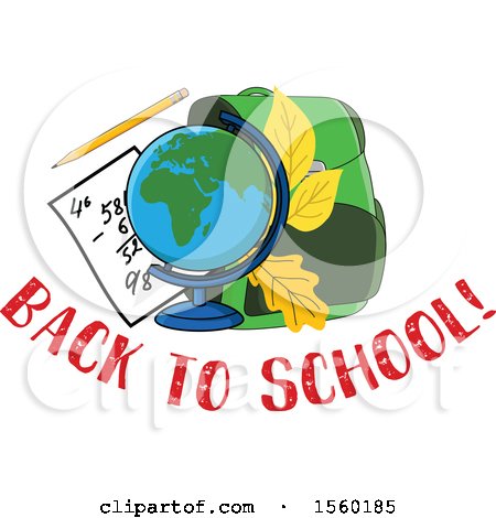 Clipart of a Back to School Design with a Globe - Royalty Free Vector Illustration by Vector Tradition SM