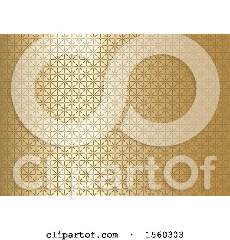 Clipart of a Gold Floral Background - Royalty Free Vector Illustration by dero