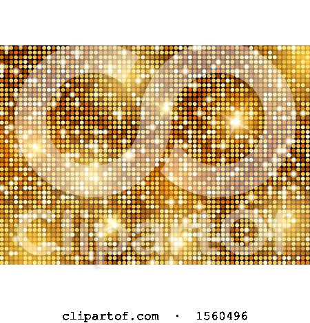 Clipart of a Gold Sparkly Background - Royalty Free Vector Illustration by KJ Pargeter