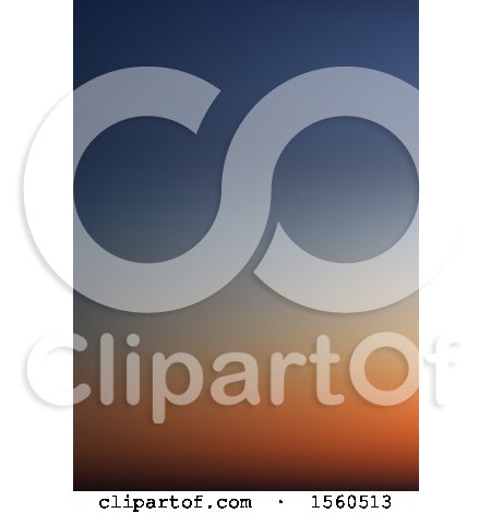 Clipart of a Gradient Sunset Sky Background - Royalty Free Vector Illustration by KJ Pargeter