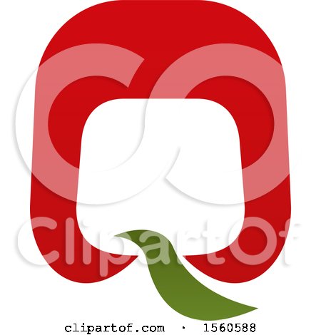 Clipart of a Letter Q Logo Design - Royalty Free Vector Illustration by