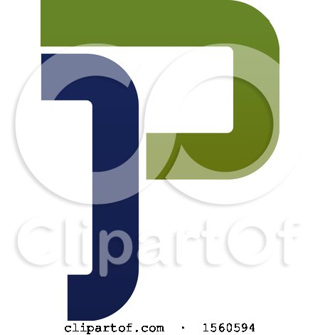Clipart of a Letter P Logo Design - Royalty Free Vector Illustration by Vector Tradition SM