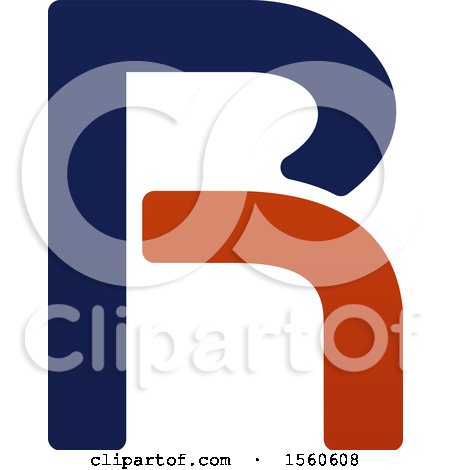 Clipart of a Letter R Logo Design - Royalty Free Vector Illustration by Vector Tradition SM