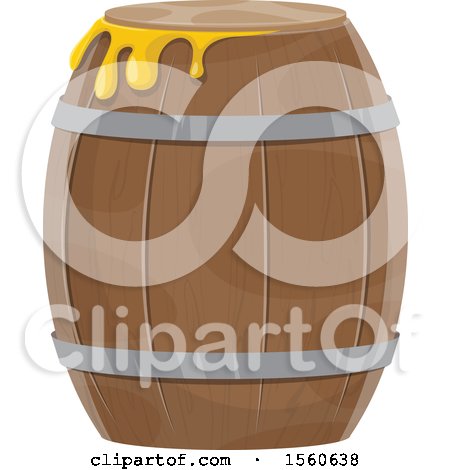 Clipart of a Barrel of Honey - Royalty Free Vector Illustration by Vector Tradition SM