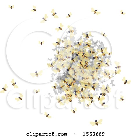 Clipart of Honey Bees - Royalty Free Vector Illustration by Vector Tradition SM