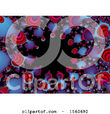 Clipart of a Vibrant Fractal Background - Royalty Free Illustration by dero